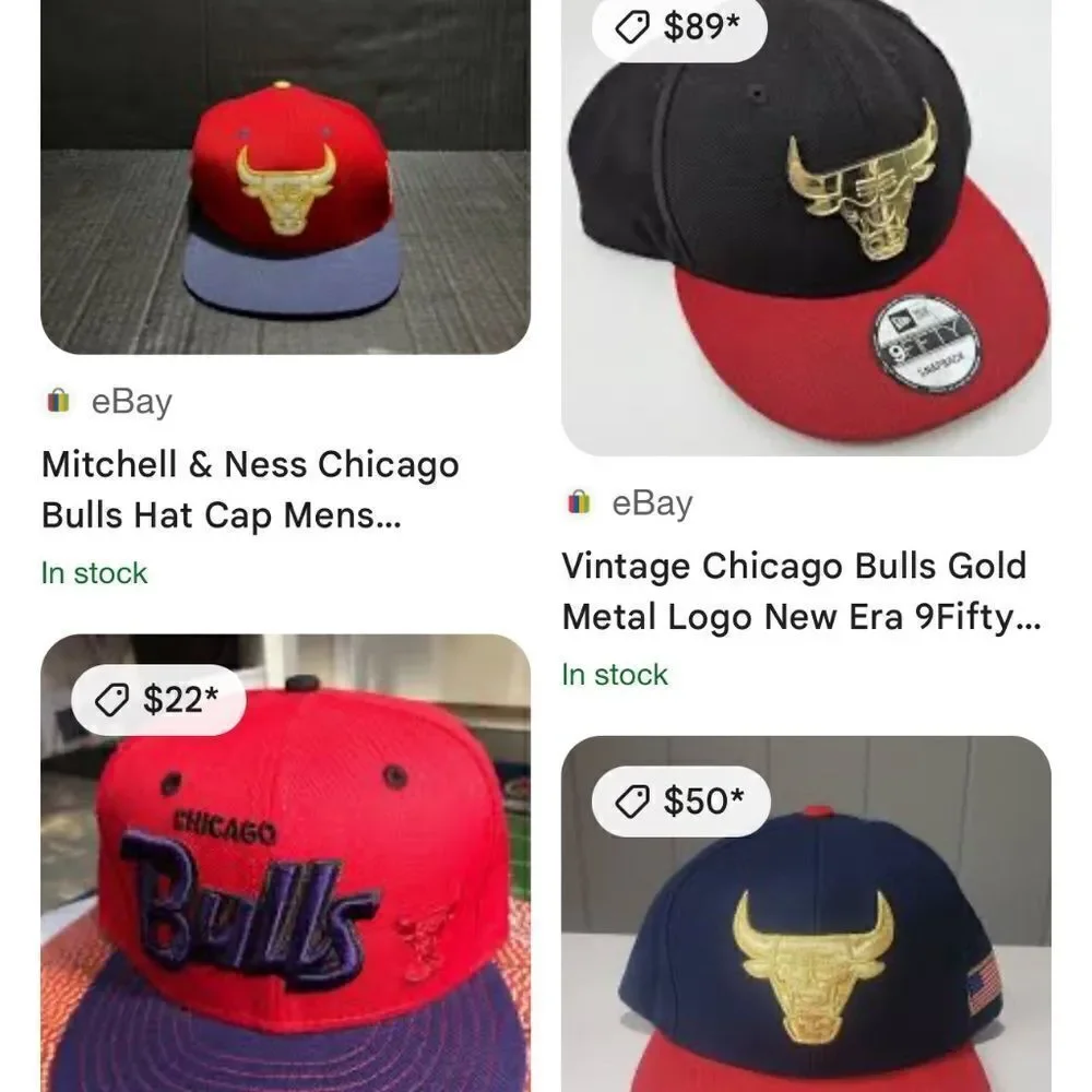 MITCHELL & NESS® | Rare NBA® CHICAGO BULLS HAT | 7-3/4 100% WOOL | XLNT